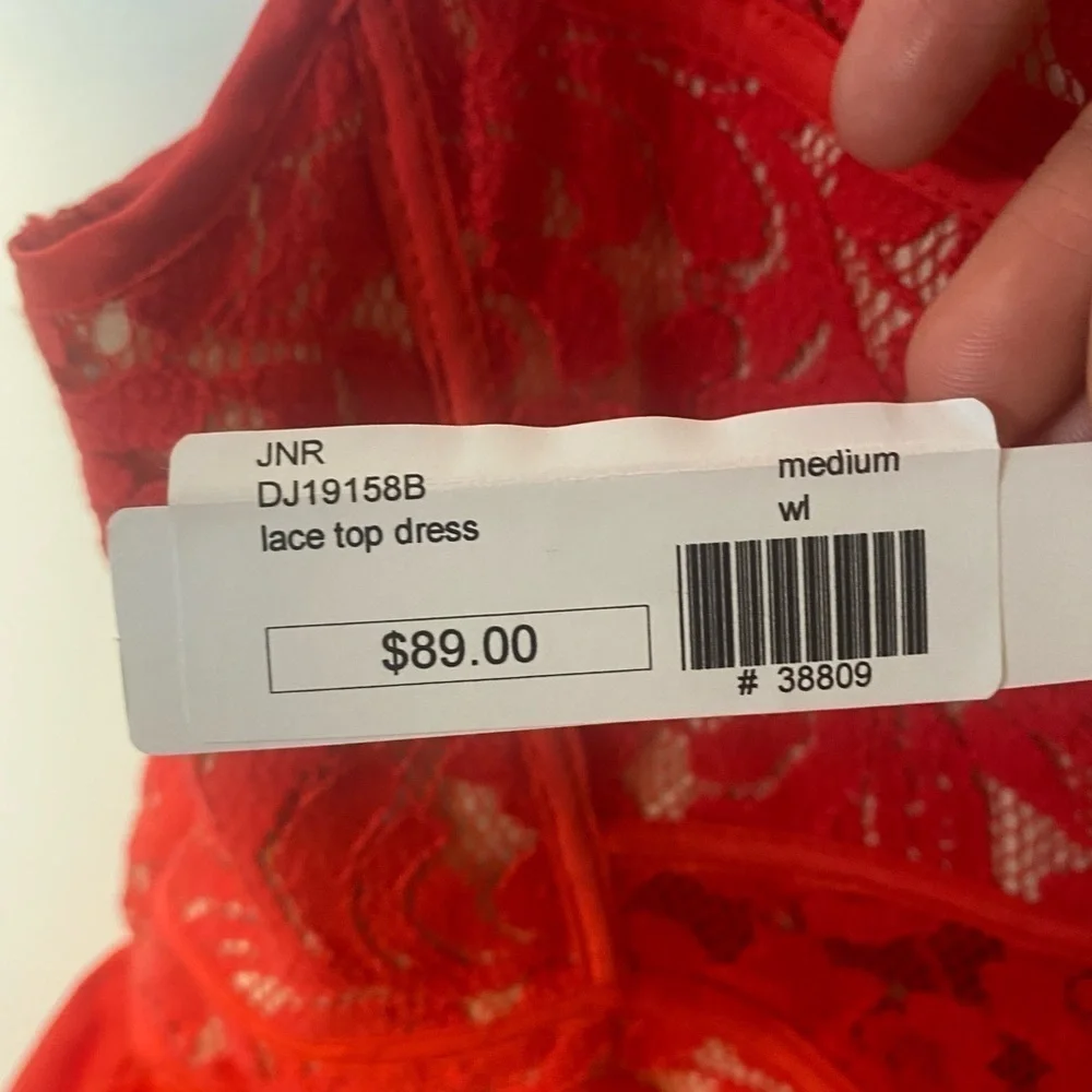 NWT Arc & Co Womens Lace Top Mini Red Dress Size Medium Prom Party Sexy - Picture 13 of 16